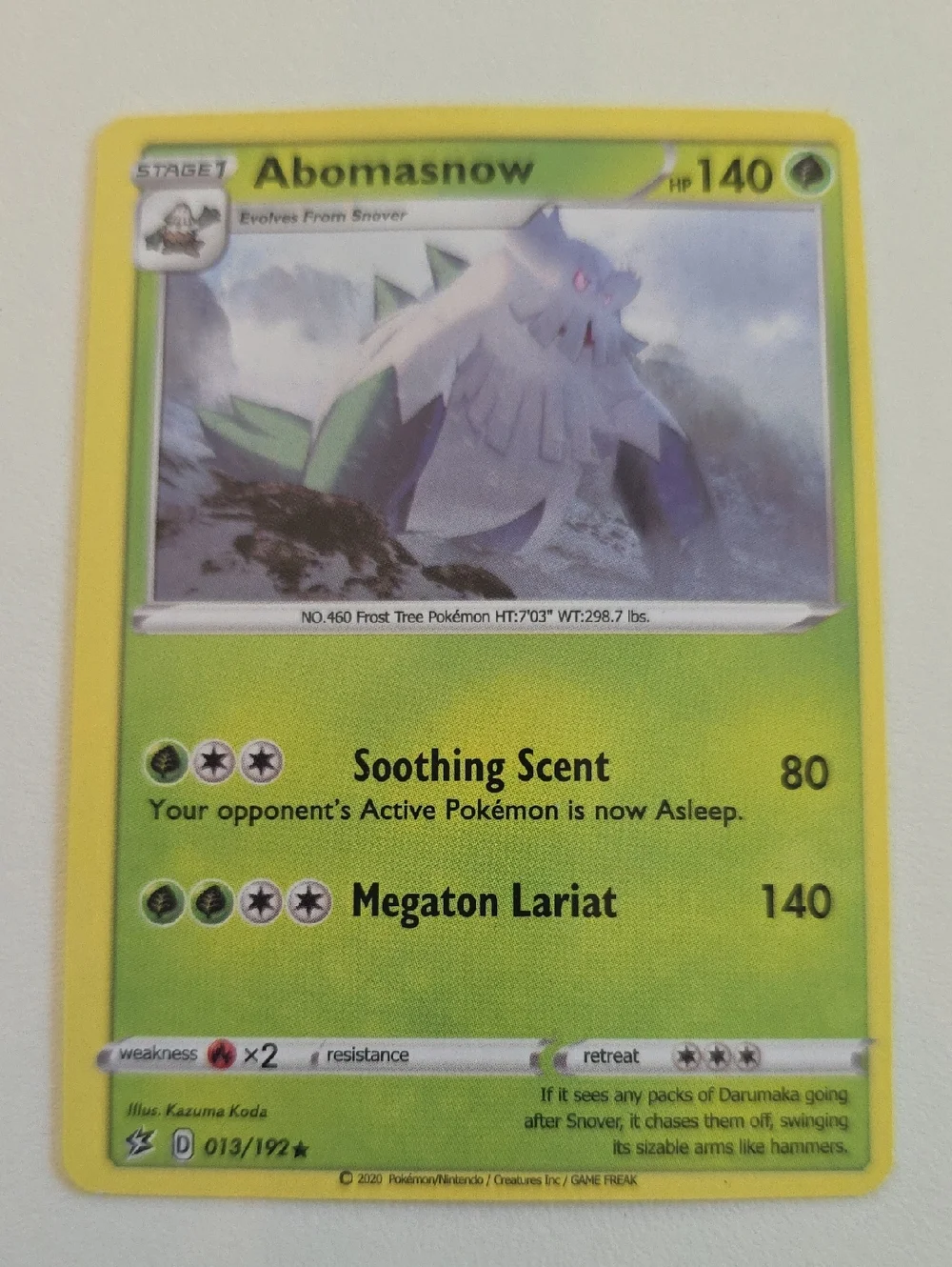 Pokemon Abomasnow And Snover Trading Cards